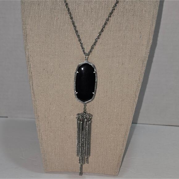 Kendra scott black and silver Rayne necklace - Picture 15 of 15